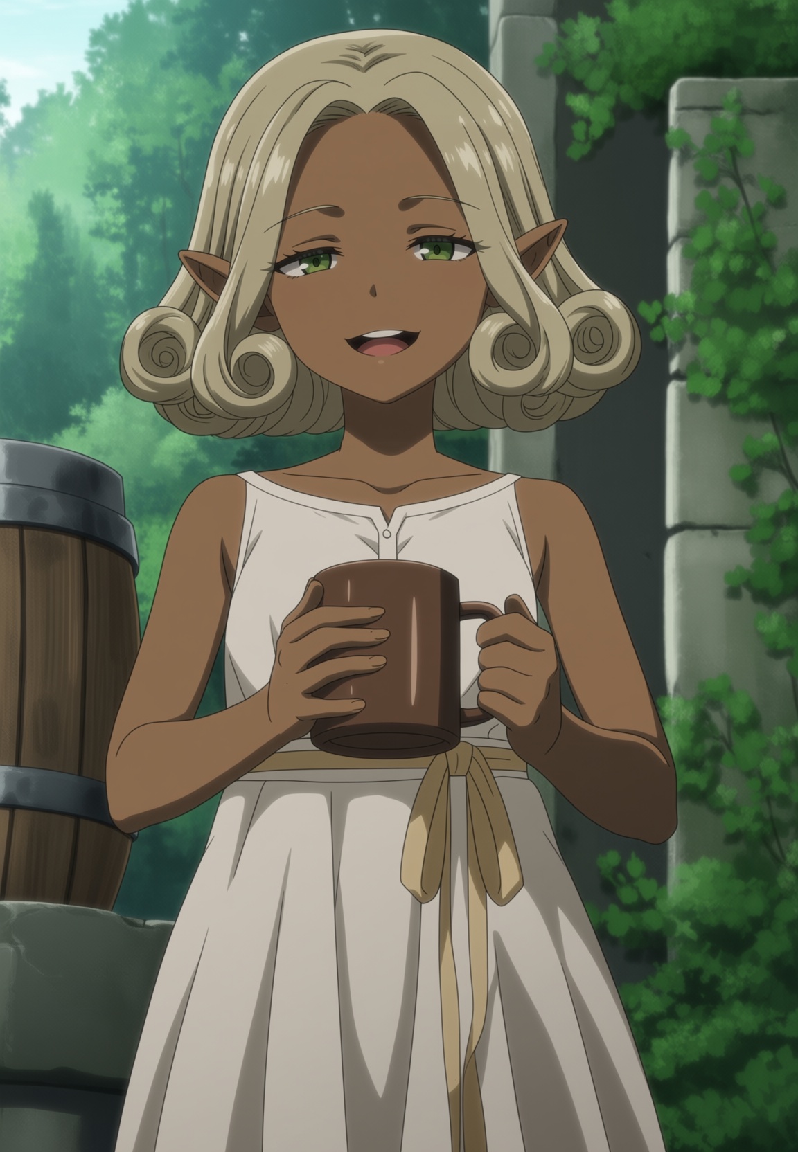 anime coloring,  standing,  outdoors on Tensor.Art