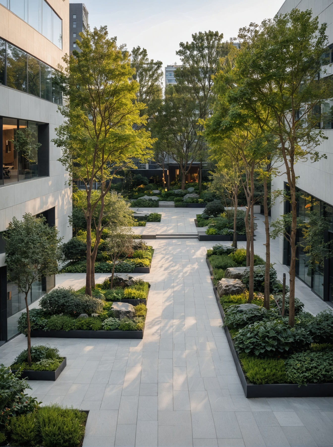 modern landscape,modern square,