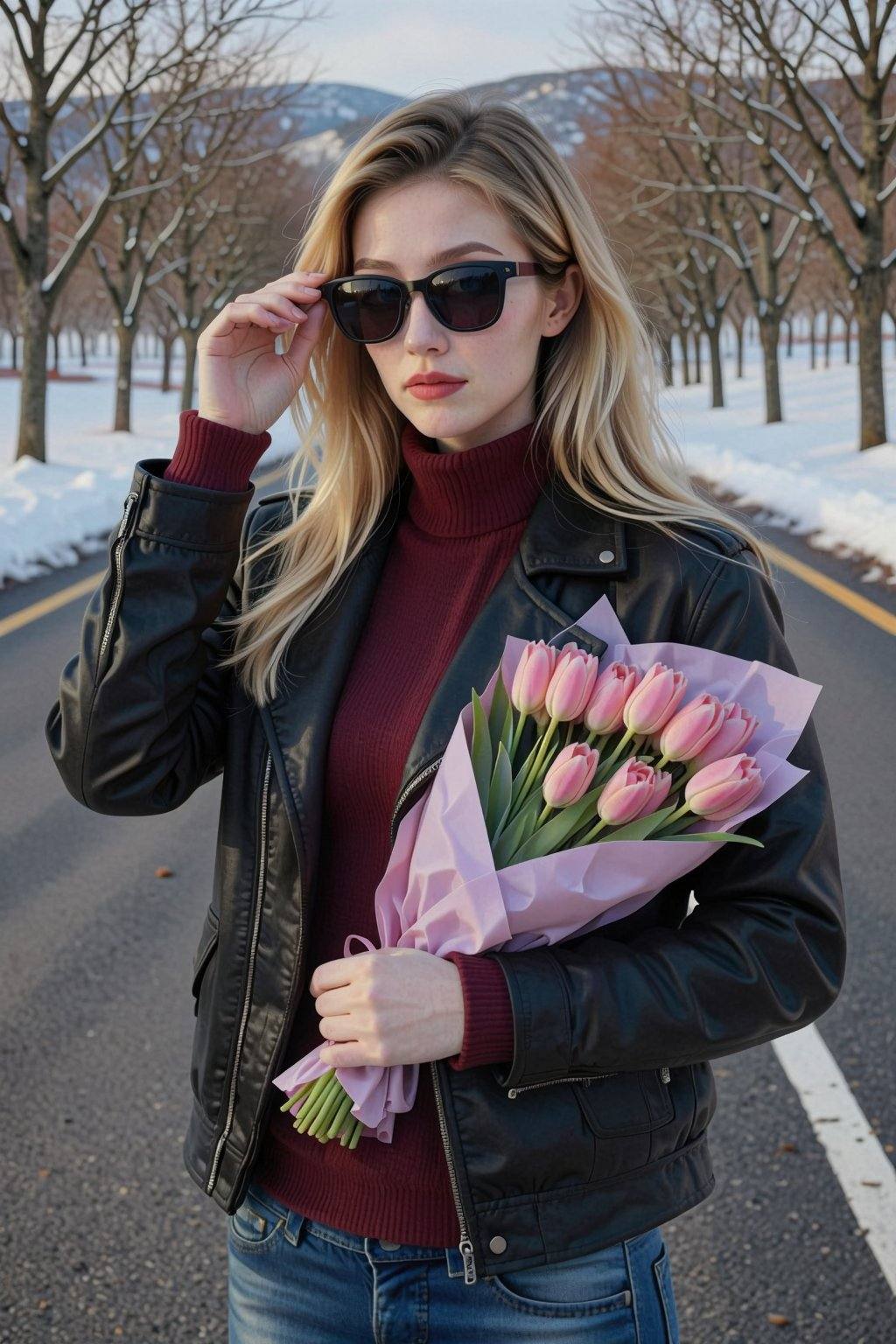 A young,  Caucasian woman,  likely in her late twenties or early thirties by 天TIN on Tensor.Art