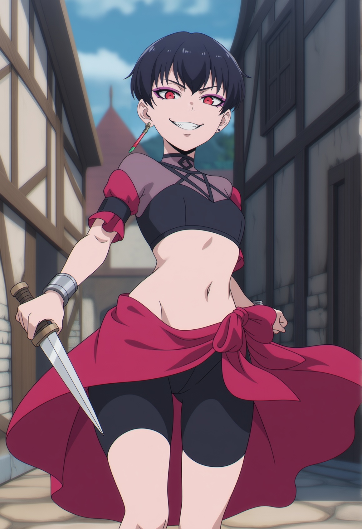 1girl,  black hair,  very short hair on Tensor.Art