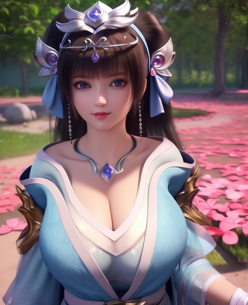 <lora:568-DA-星辰变-姜妍:0.8>(,1girl, ,best quality, ),looking at viewer,  ,ultra detailed background,ultra detailed background,ultra realistic 8k cg,, ,masterpiece, (( , )),, , , hyper blossom,    (cleavage), (), ,,