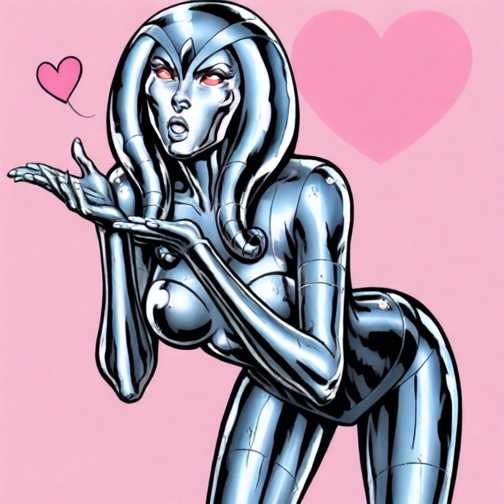 jocasta \(marvel\),  metal hair,  red eyes on Tensor.Art