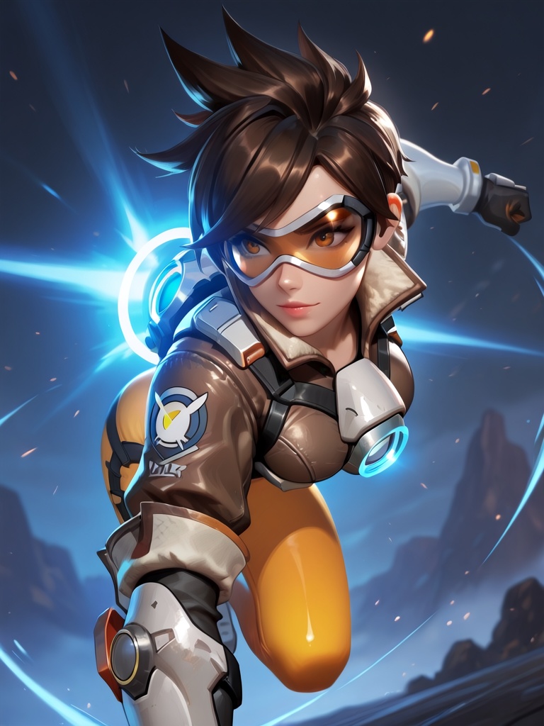 1girl,  tracer (overwatch),  general on Tensor.Art