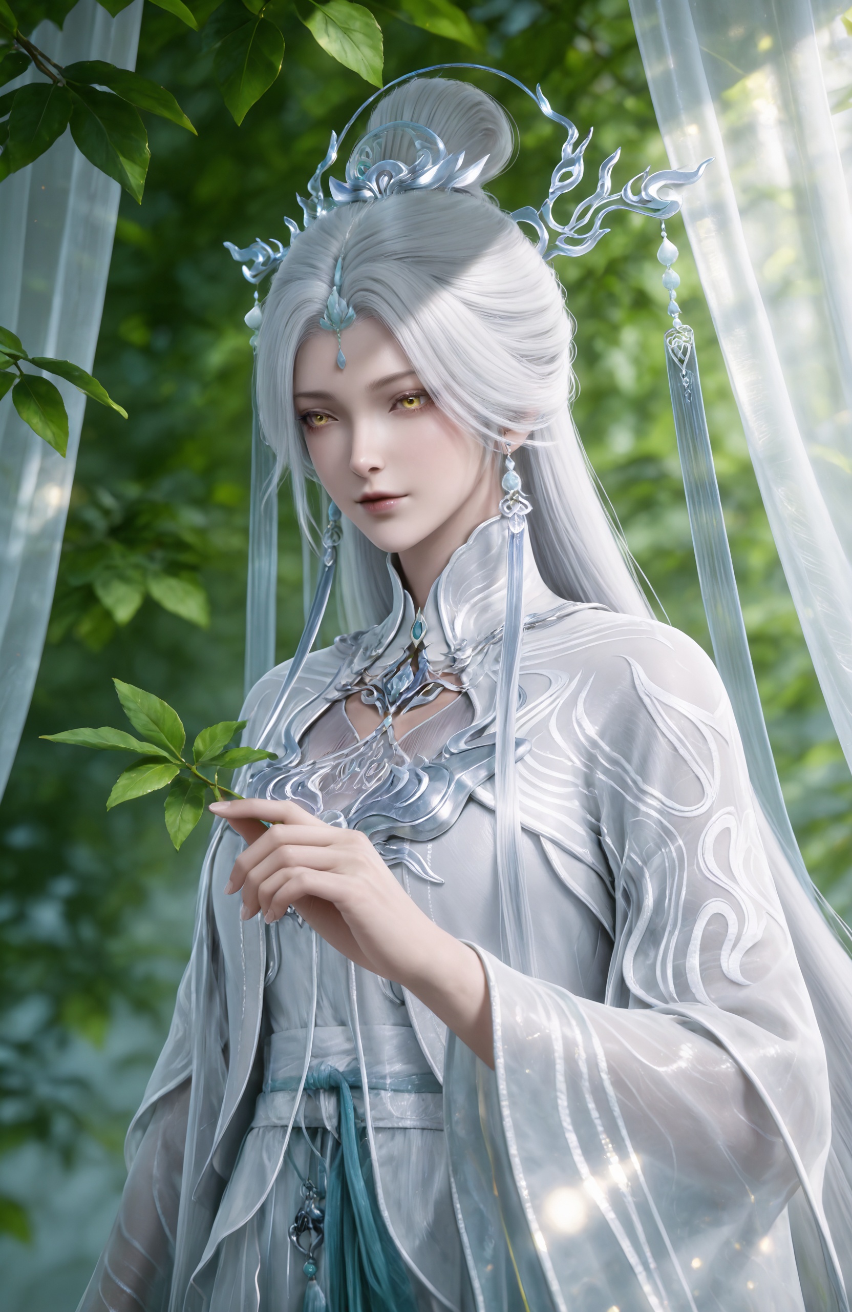 1girl,  white hair,  long hair by 天海TianHai on Tensor.Art