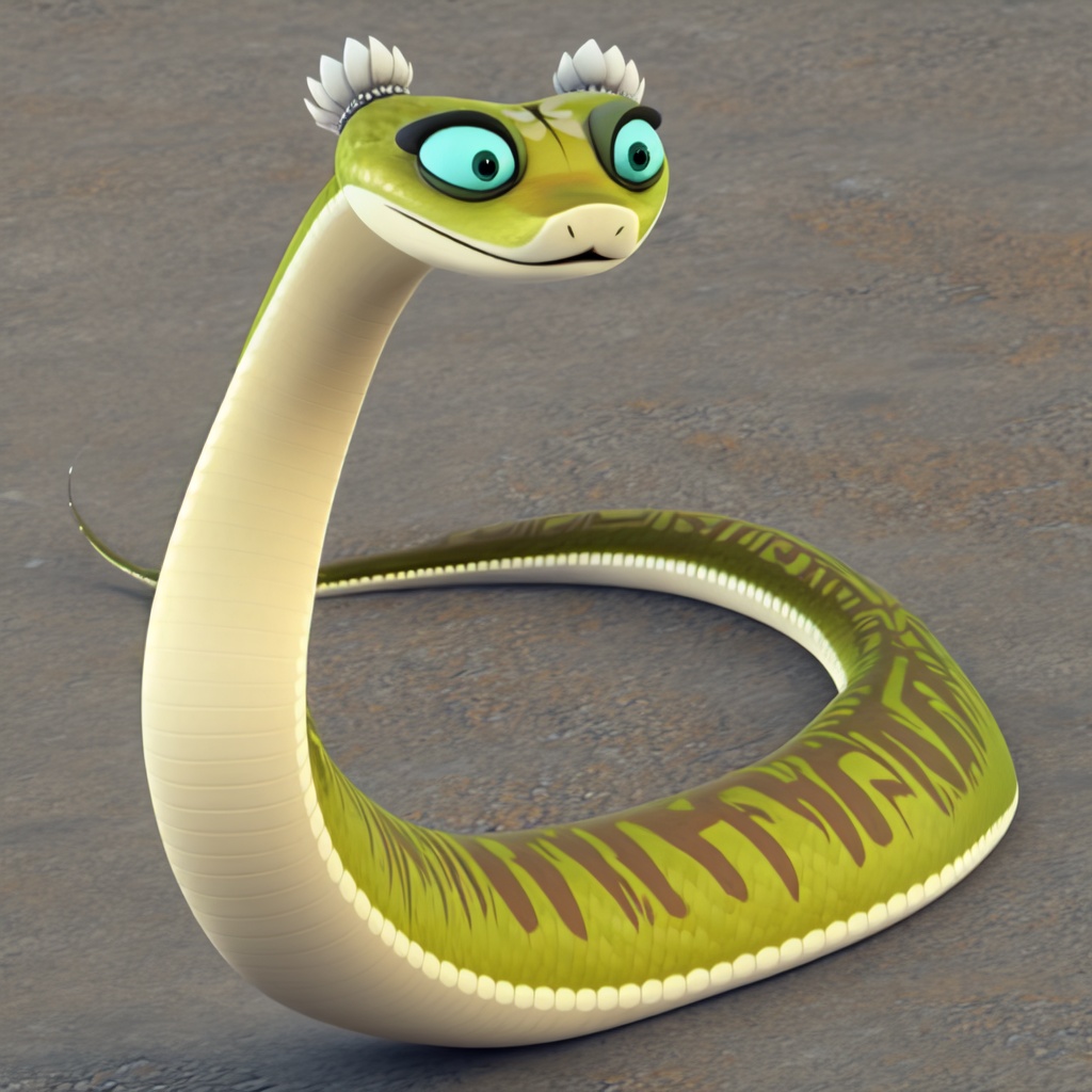 Masterpiece,Best Quality,master viper,snake,grass,full body,feral,thin tail,simple background,solo,<lora:master viper-000008:1>,(headdress:1.1),full body,belly,perfection detail,extreme detail,in autumn,bridge,
