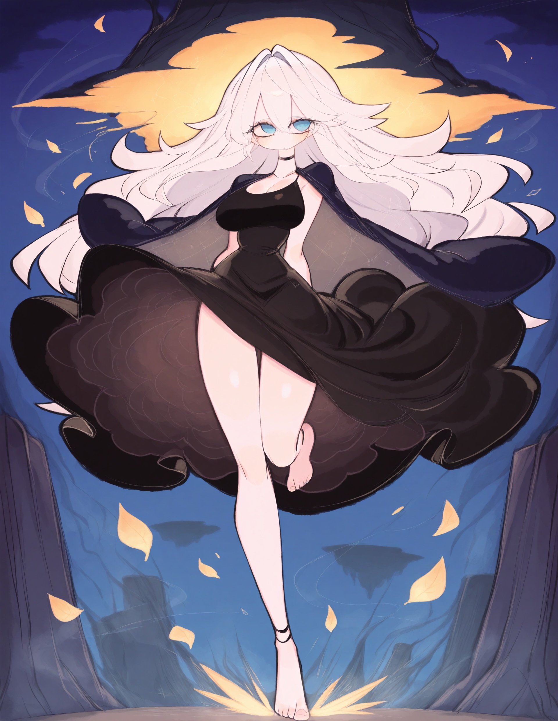 cool anime swordswoman,  white hair,  icy blue eyes on Tensor.Art