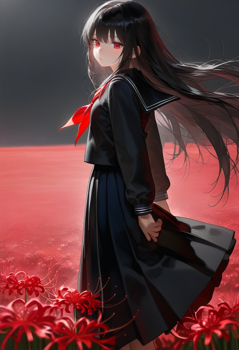 original,  1girl,  arms at sides on Tensor.Art