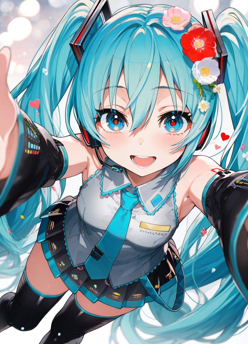 1girl,  hatsune miku,  solo on Tensor.Art