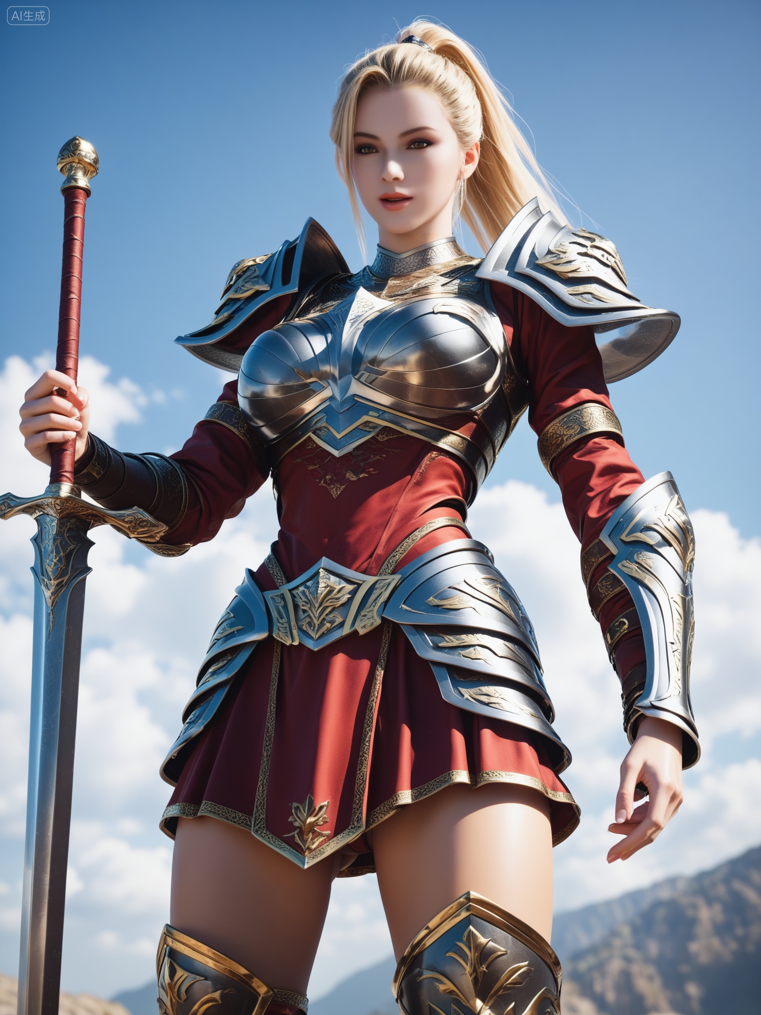 score_9,score_8_up,score_7_up,, armor,<lora:tianshizhui:0.7>,, Negative prompt: score_6,score_5,score_4,source_pony,(worst quality:1.2),(low quality:1.2),(normal quality:1.2),lowres,bad anatomy,bad hands,signature,watermarks,ugly,imperfect eyes,skewed eyes,unnatural face,unnatural body,error,extra limb,missing limbs,painting by bad-artist,Stand up.Loli girl,, Steps: 28, Sampler: Euler a, Schedule type: SGM Uniform, CFG scale: 5.5, Seed: 2147519792, Size: 768x1024, Model: 3ab_V2, Denoising strength: 0.4, ADetailer model: face_yolov8n.pt, ADetailer prompt: "Brown eyes.<lora:20250806-1754489622716:1>,", ADetailer confidence: 0.3, ADetailer dilate erode: 4, ADetailer mask blur: 4, ADetailer denoising strength: 0.35, ADetailer inpaint only masked: True, ADetailer inpaint padding: 32, ADetailer version: 24.6.0, Hires upscale: 2, Hires steps: 12, Hires upscaler: 4x-UltraSharp, Lora hashes: "tianshizhui: 98d1eab6a3c2", Version: v1.9.3
