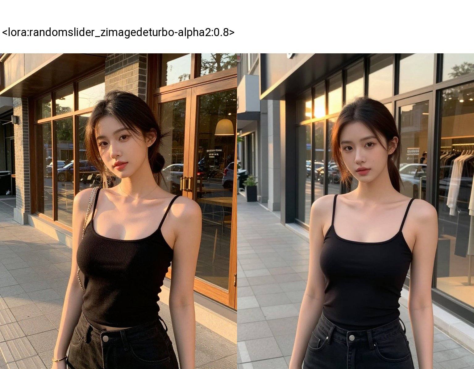 1girl,  storefront,  cleavage on Tensor.Art
