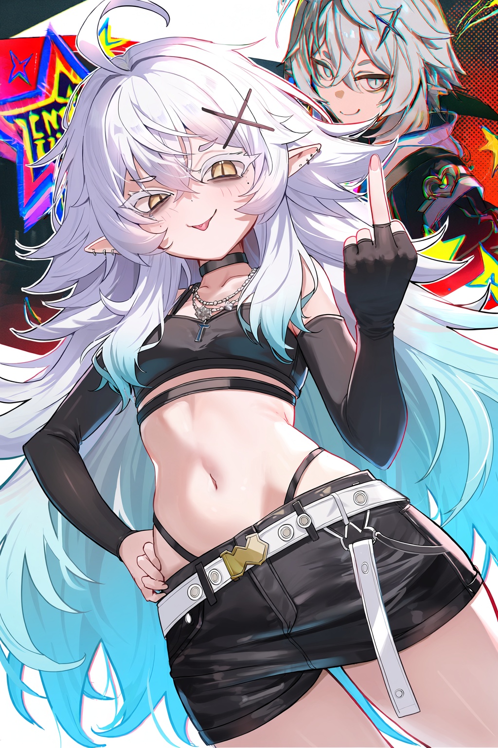 @01ecafe,  1girl,  white hair on Tensor.Art