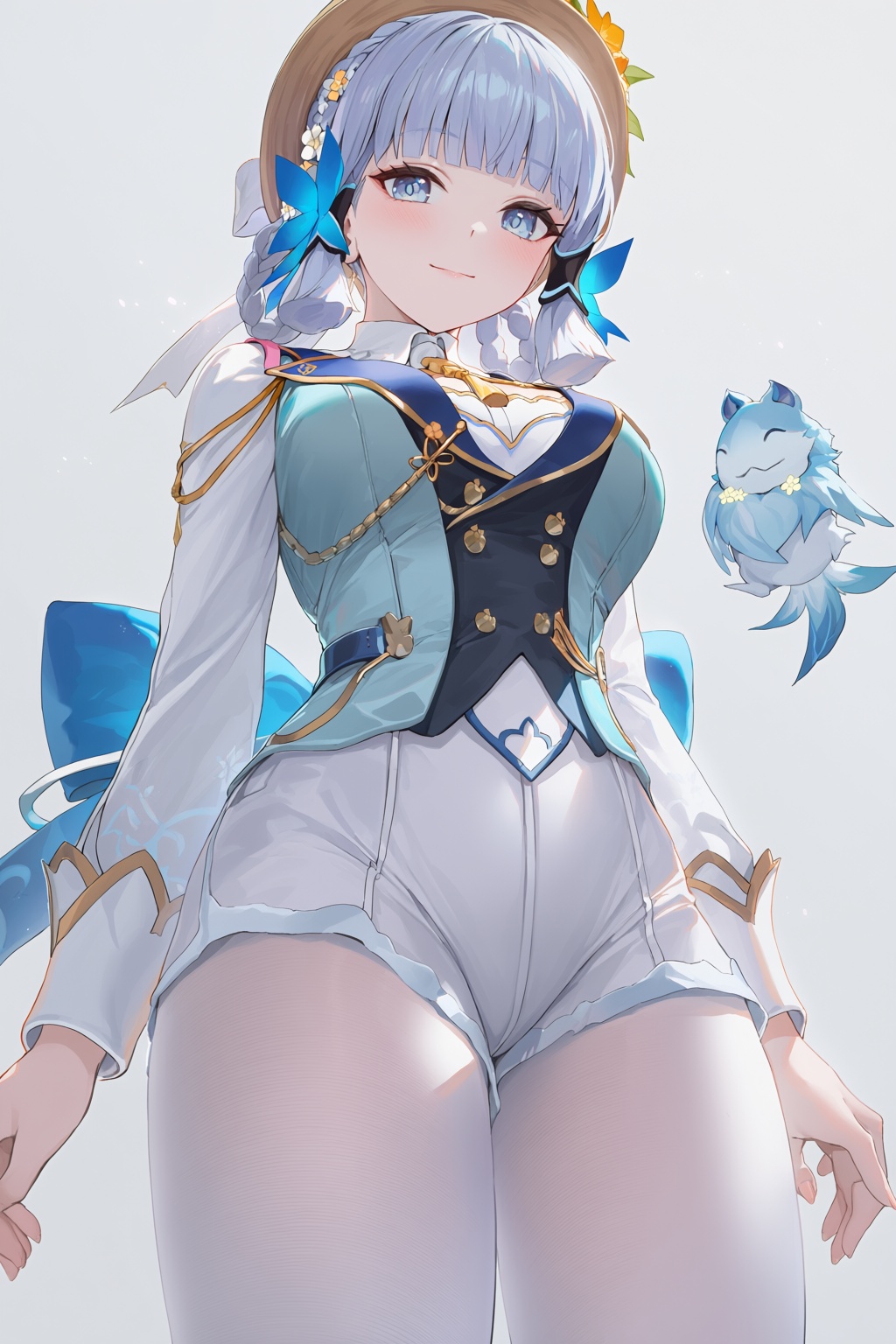 @cool color style,  Refined anime fantasy character illustration style,  translucent thin stockings material on Tensor.Art