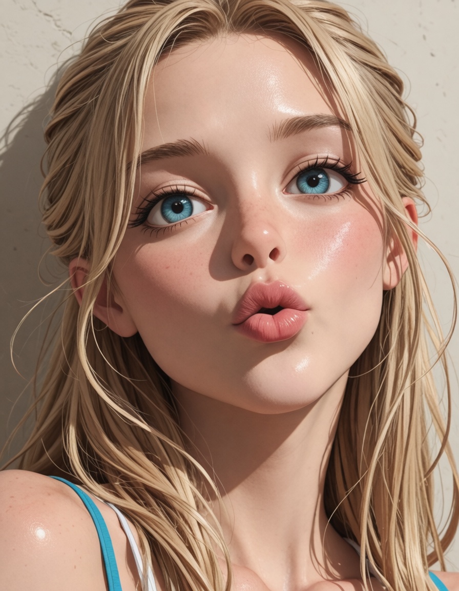 beautiful european 1girl,  half-up,  half-down hairstyle hair on Tensor.Art