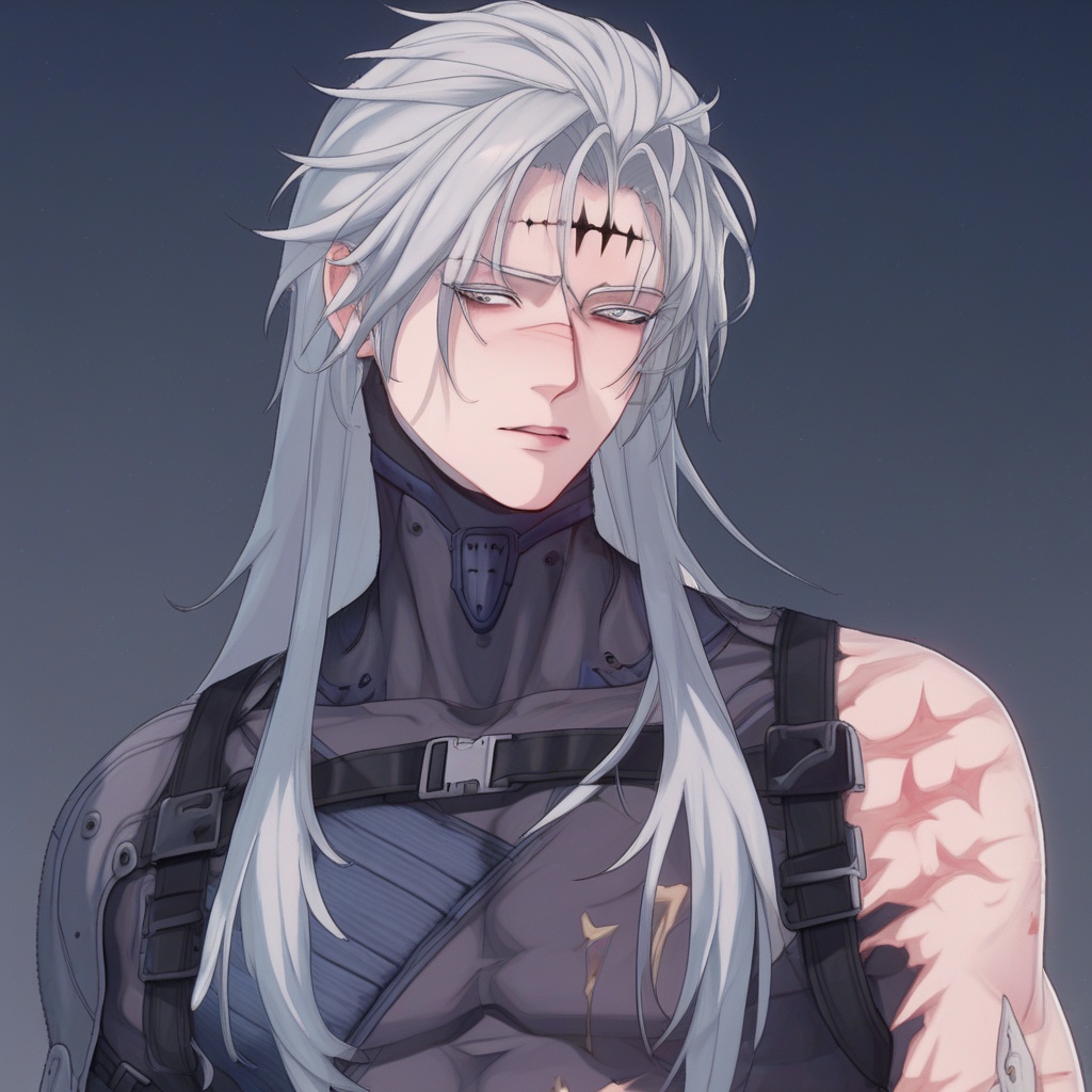 calcharo,  long white hair,  pale skin on Tensor.Art