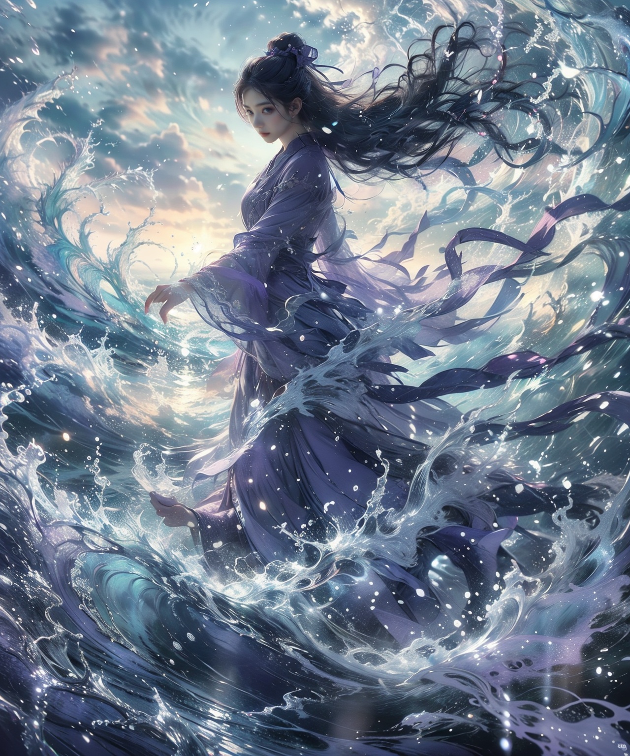 haifeisi,  1girl,  purple clothes on Tensor.Art