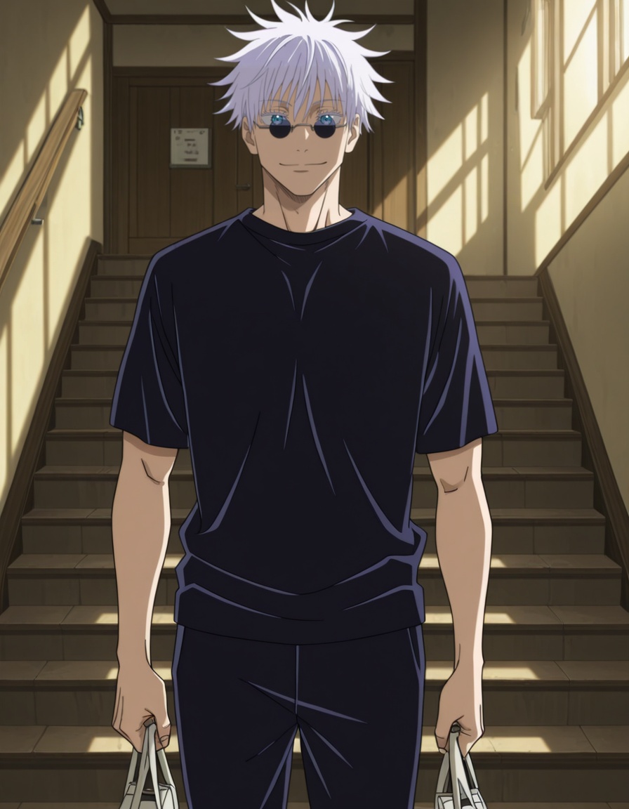 gojou satoru,  jujutsu kaisen,  white hair on Tensor.Art