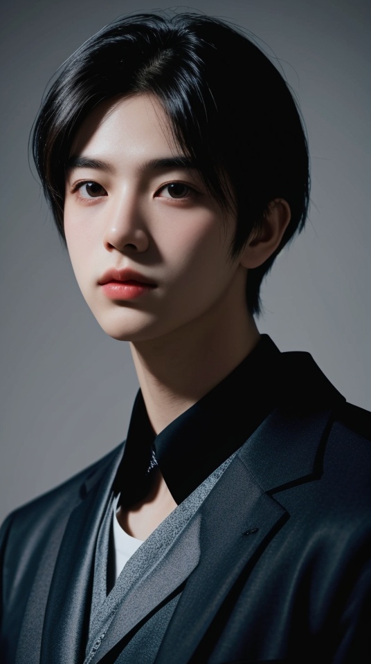 1boy,Elegant,Portrait Photogram,detailed gorgeous face,