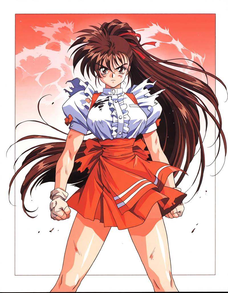 retro glossy anime magazine aesthetic,  worn photocopy texture,  slightly faded colors on Tensor.Art