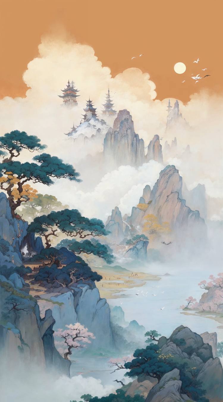 RB-翠微轩辕：中国山水的诗意迷境 by RacerBlueAI on Tensor.Art