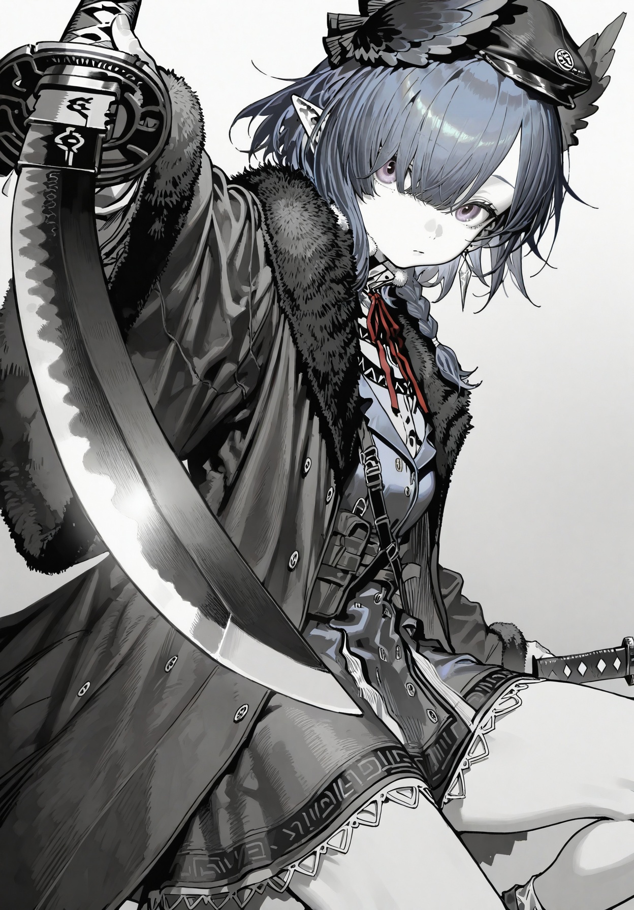 sekaliPgrey,  monochrome,  greyscale on Tensor.Art