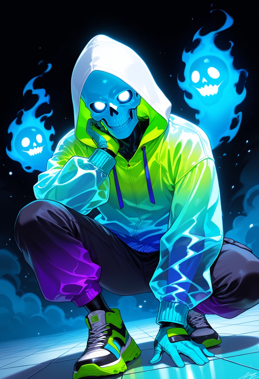 hood,  solo,  shoes on Tensor.Art