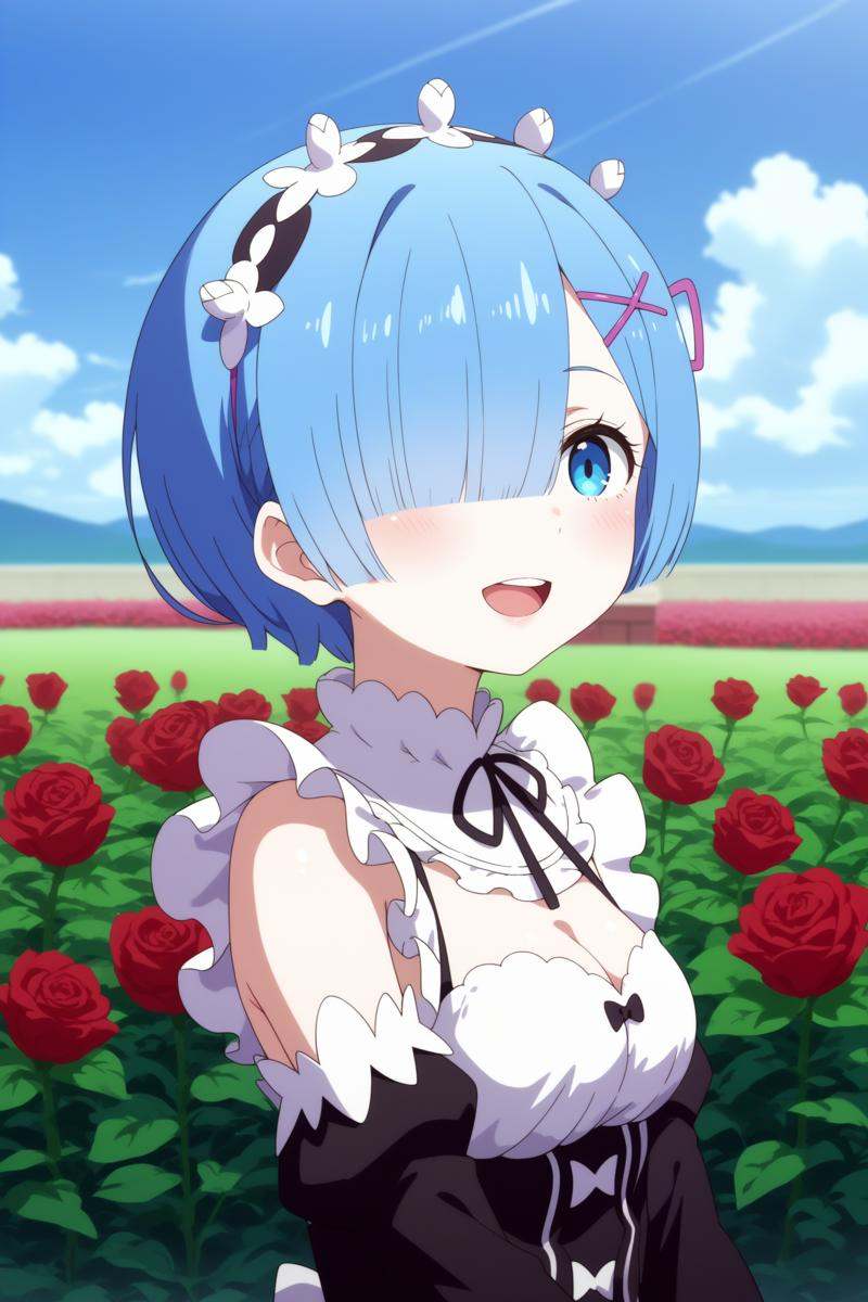 1girl,  solo,  rem on Tensor.Art