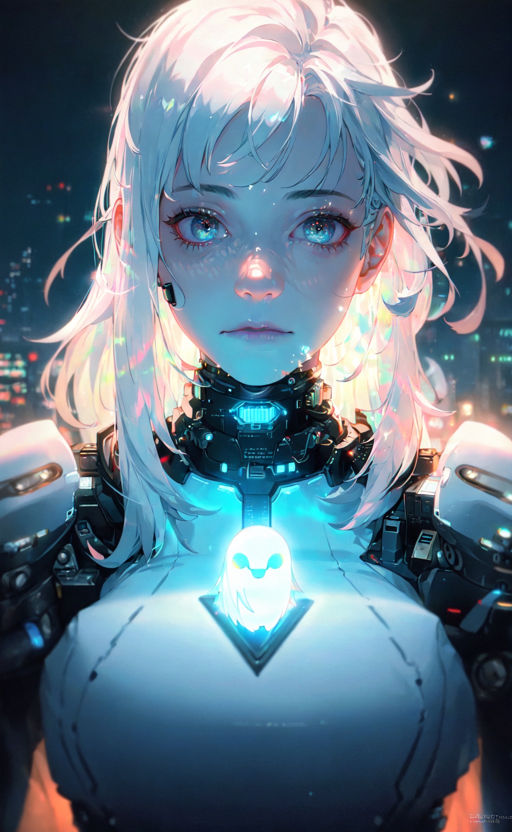 (editorial close-up portrait of cyber ghost),  hack,  code on Tensor.Art
