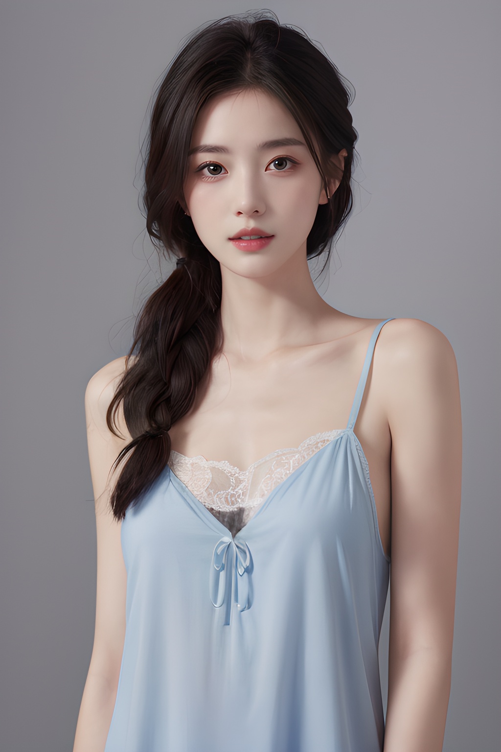 <lora:0810_08:0.7>,simple background,nightgown,, 1girl,realistic,masterpiece, best quality, photorealistic, HDR,detail