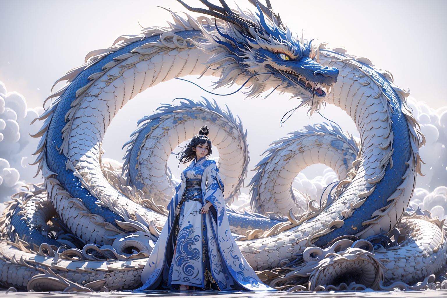 (masterpiece:1.2),best quality,highres,extremely detailed CG,perfect lighting,8k wallpaper,3D,C4D render,unreal engine,octane render,1girl,wearing hanfu,eastern_dragon,<lora:FF_20240202043757-000008:0.9>,