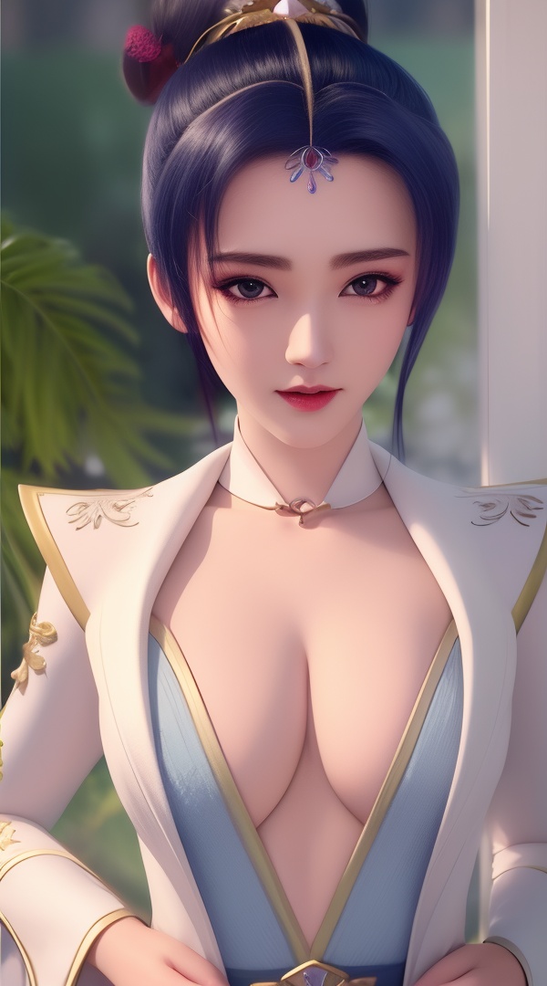 (,1girl, ,best quality, ),looking at viewer, <lora:444-DA-真阳武神-禅银纱-男装:0.8> ,ultra detailed background,ultra detailed background,ultra realistic 8k cg,, ,masterpiece, (( , )),, ,   ,   cure blossom,  ,,  (cleavage), (), ,, 