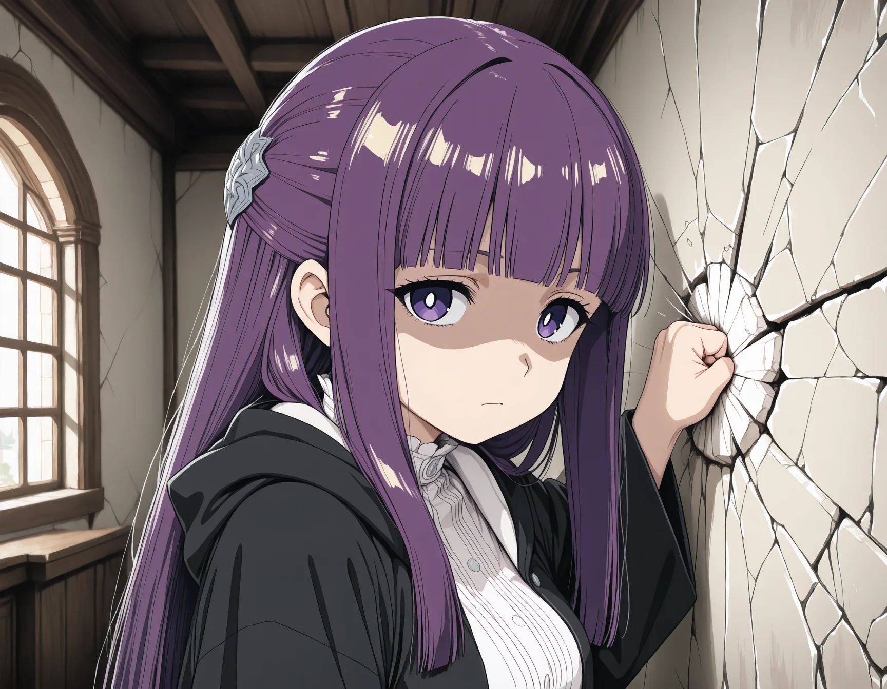 1girl,  fern \(sousou no frieren\),  expressionless on Tensor.Art