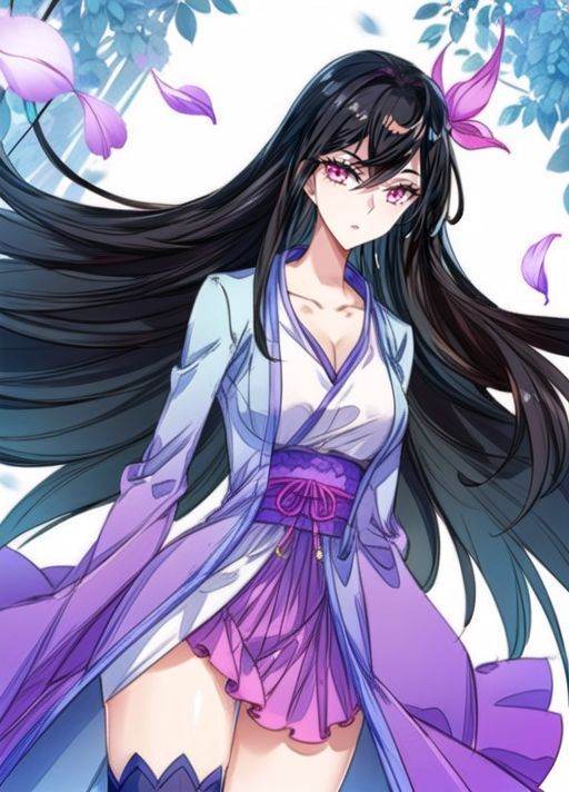 1girl,  black hair,  long hair on Tensor.Art