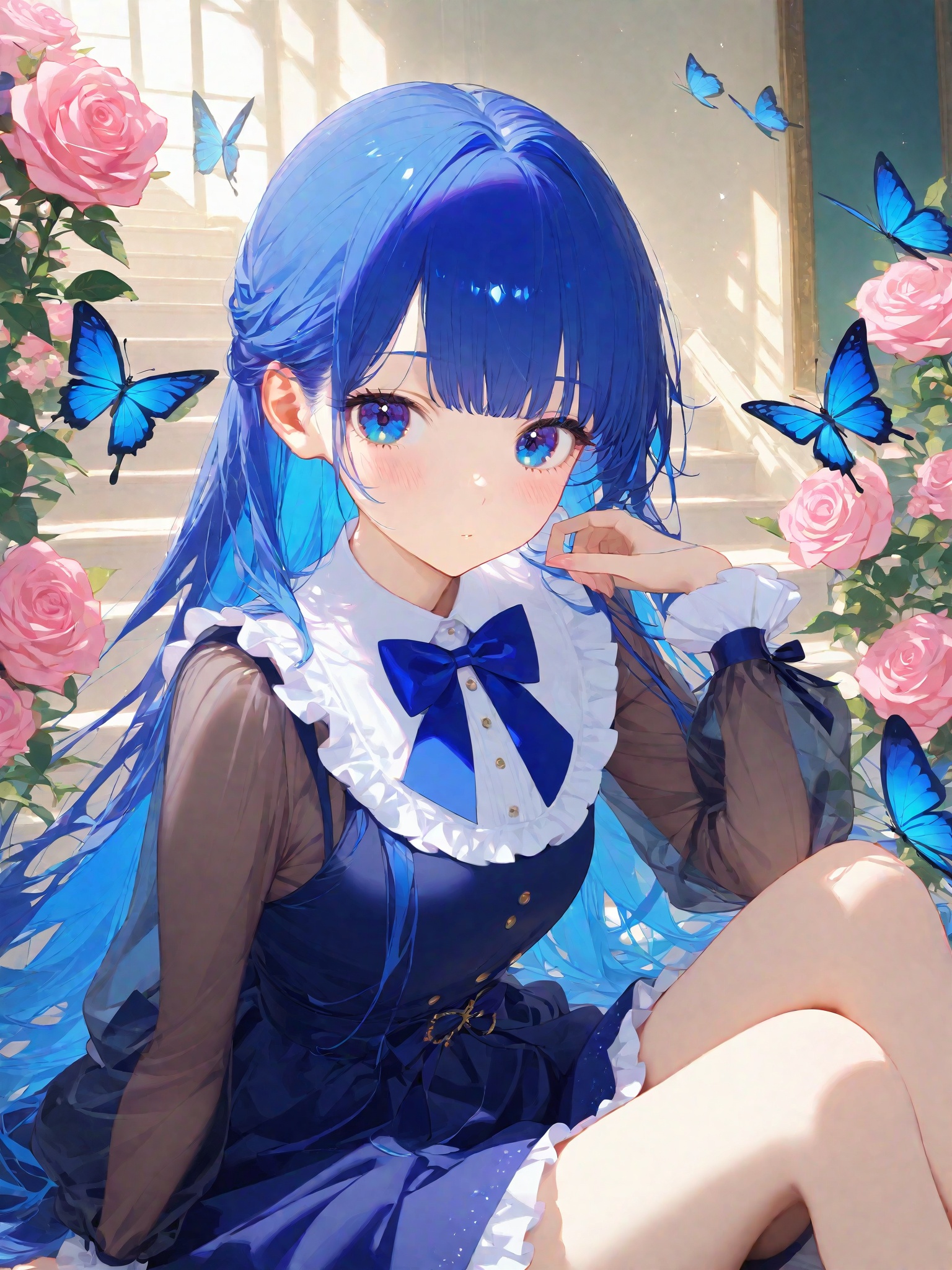 1girl,  butterfly,  solo by 三叶璃 on Tensor.Art