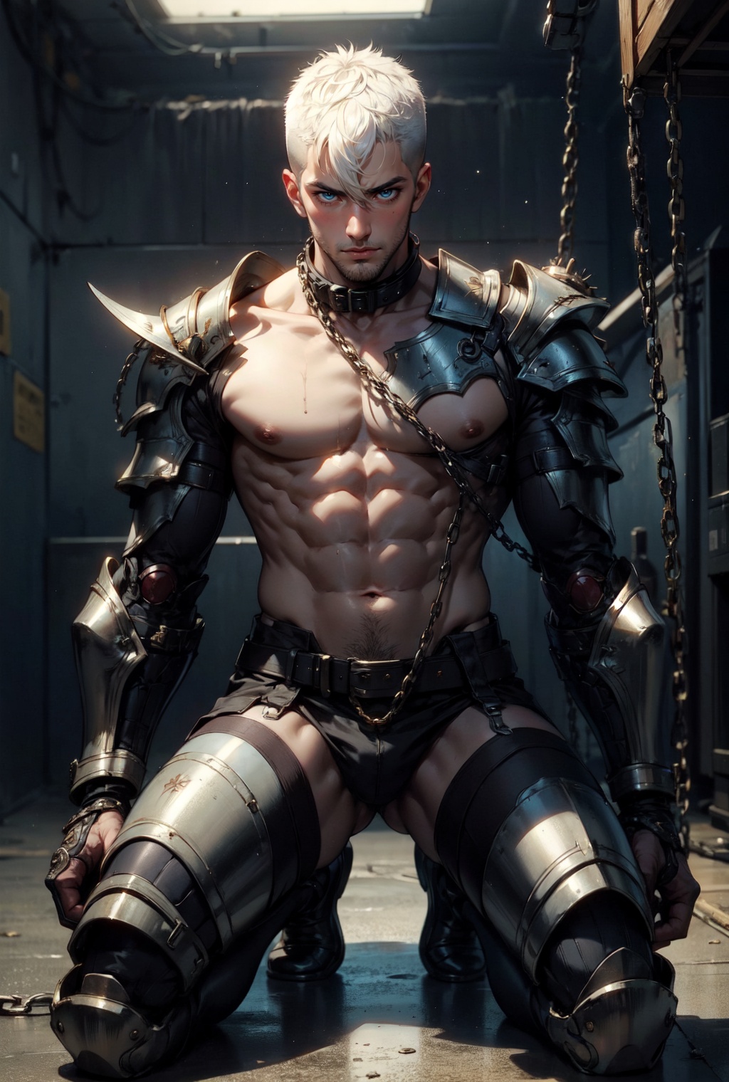 1boy,  handsome,  one knee on Tensor.Art