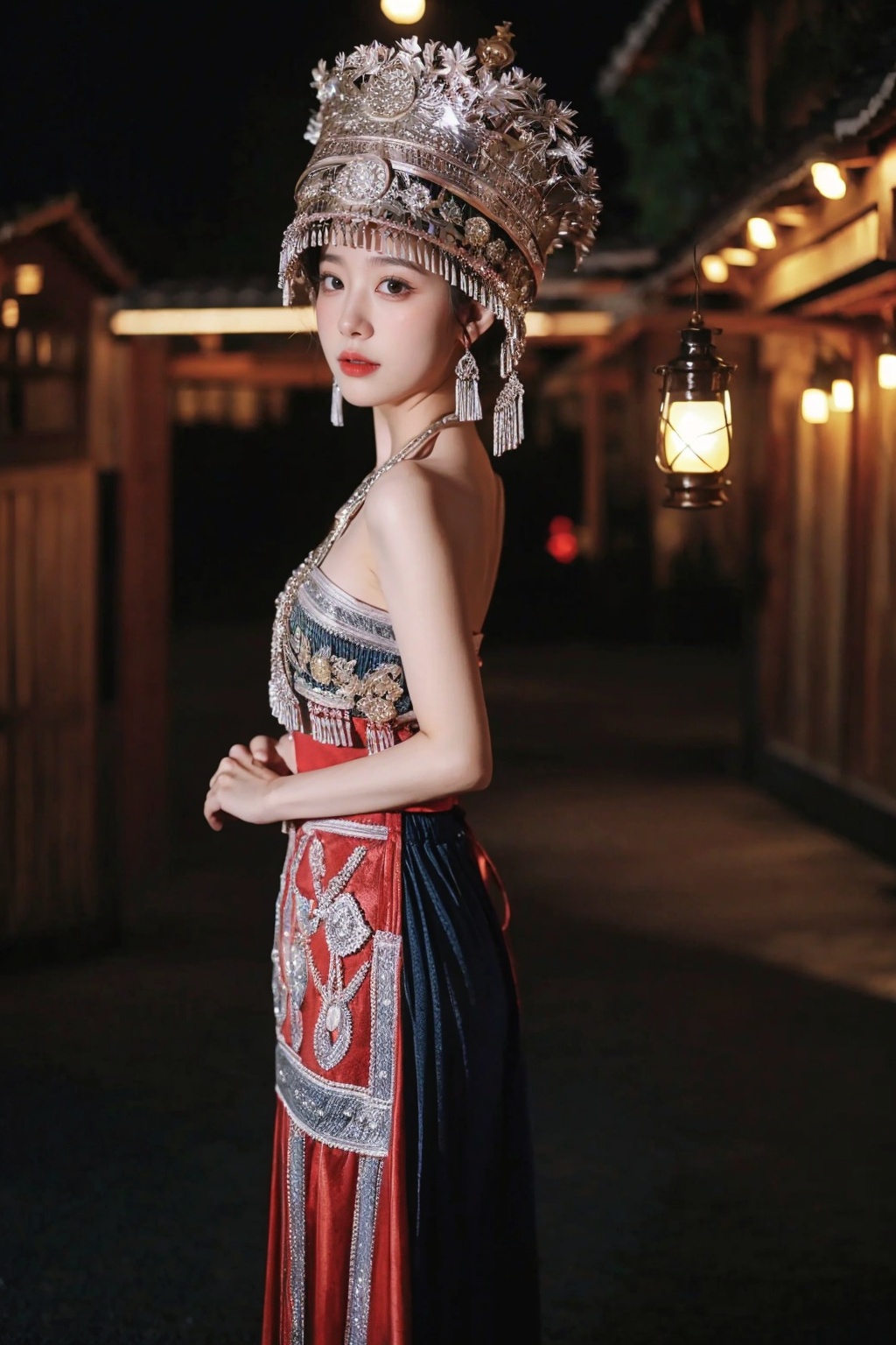 1girl,  <lora:YG苗疆服装:0.85>,