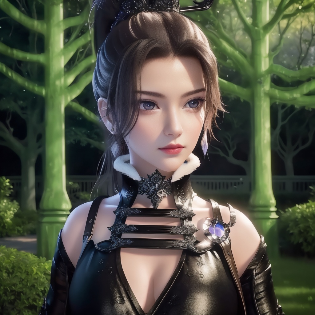 <lora:万界至尊-李雪衣-皮衣:0.8>, (,1girl, ,best quality, ),looking at viewer,  ,ultra realistic 8k cg,(masterpiece:1.2),(best quality:1.2),(ultra detailed:1.2),(official art:1.3),(beauty and aesthetics:0.8),detailed,(intricate:0.8),(highly detailed),(solo),delicate countenance,1girl,fancy,(glassy texture:1.2),(crush:1.2),8k,accessory,tattoo,(transparent:1.1),gown,energy encirclement,instant,in the twinkling of an eye,upper body,woman in a mythical forest, masterpiece, perfect face, intricate details, horror theme, raw photo, photo unp(cleavage),, ,