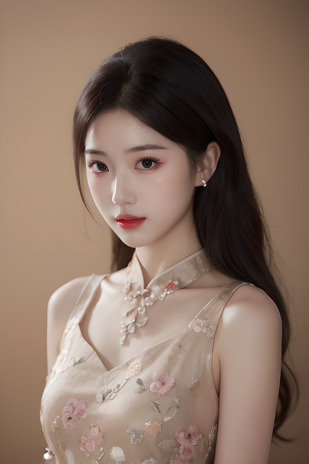 <lora:0811_06:0.7>,simple background,china_dress,, 1girl,realistic,masterpiece, best quality, photorealistic, HDR,detail