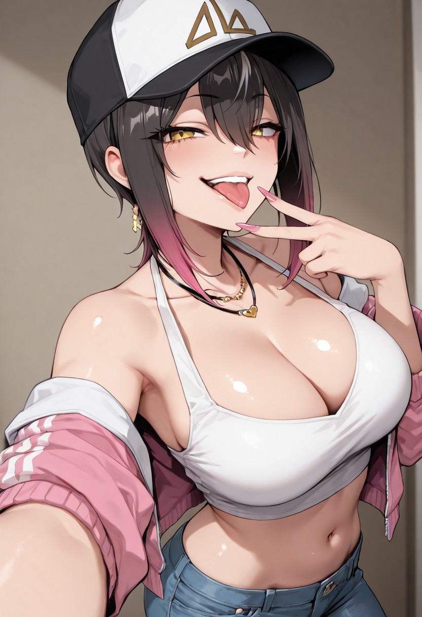 shizuku,  medium hair,  gyaru on Tensor.Art