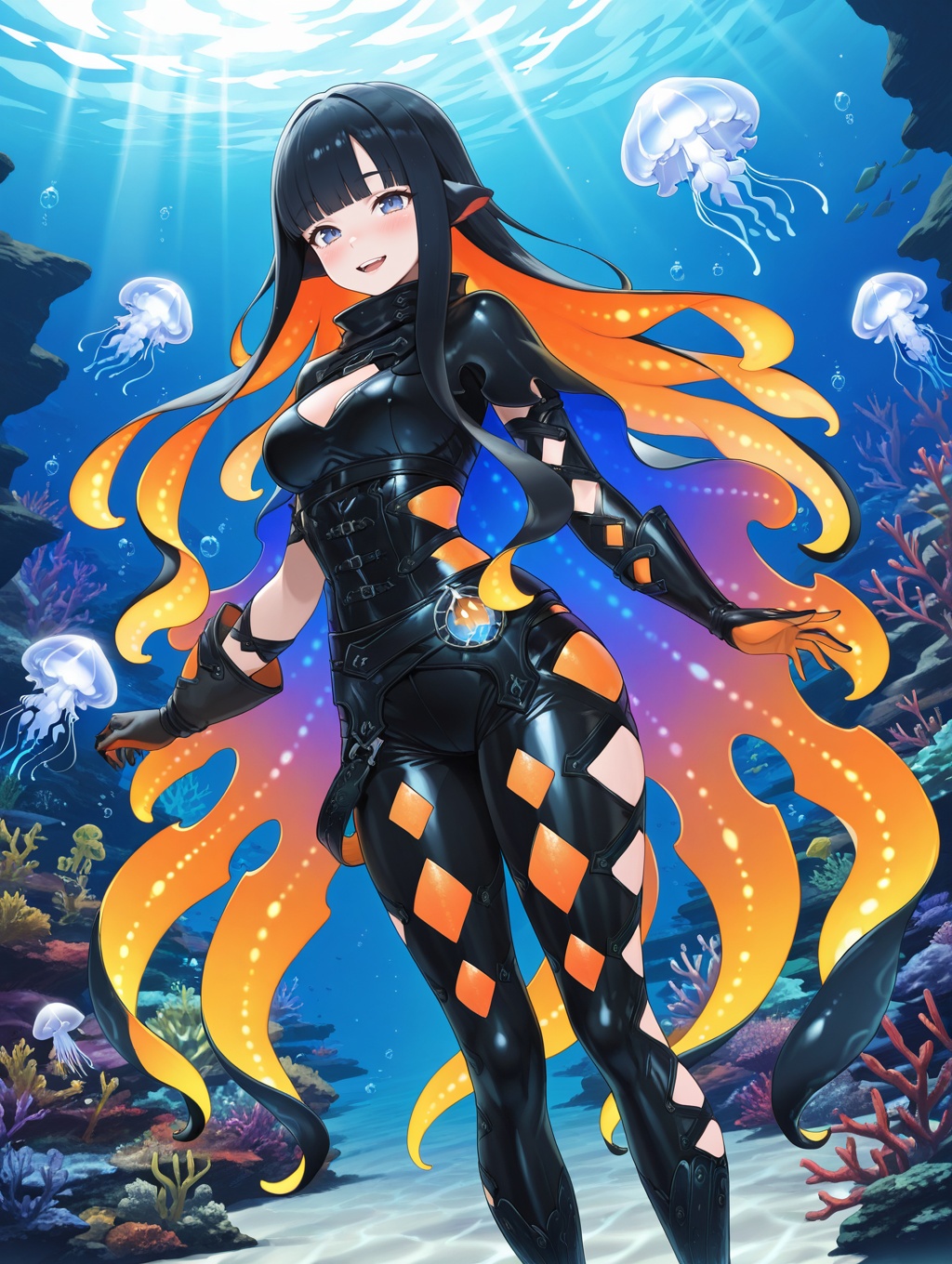 namielle armor,  1girl,  jellyfish on Tensor.Art
