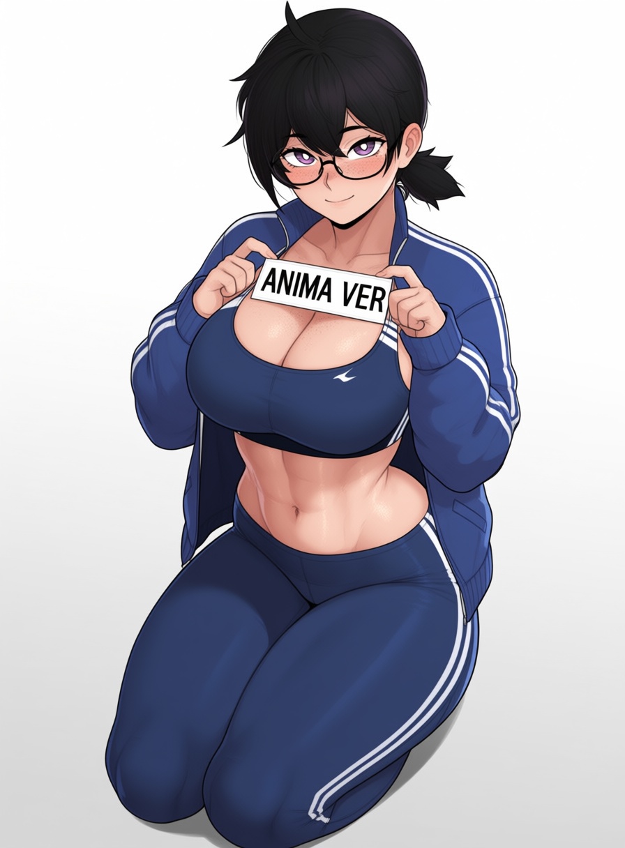 Escriba_Style1girl,  large breasts,  glasses on Tensor.Art