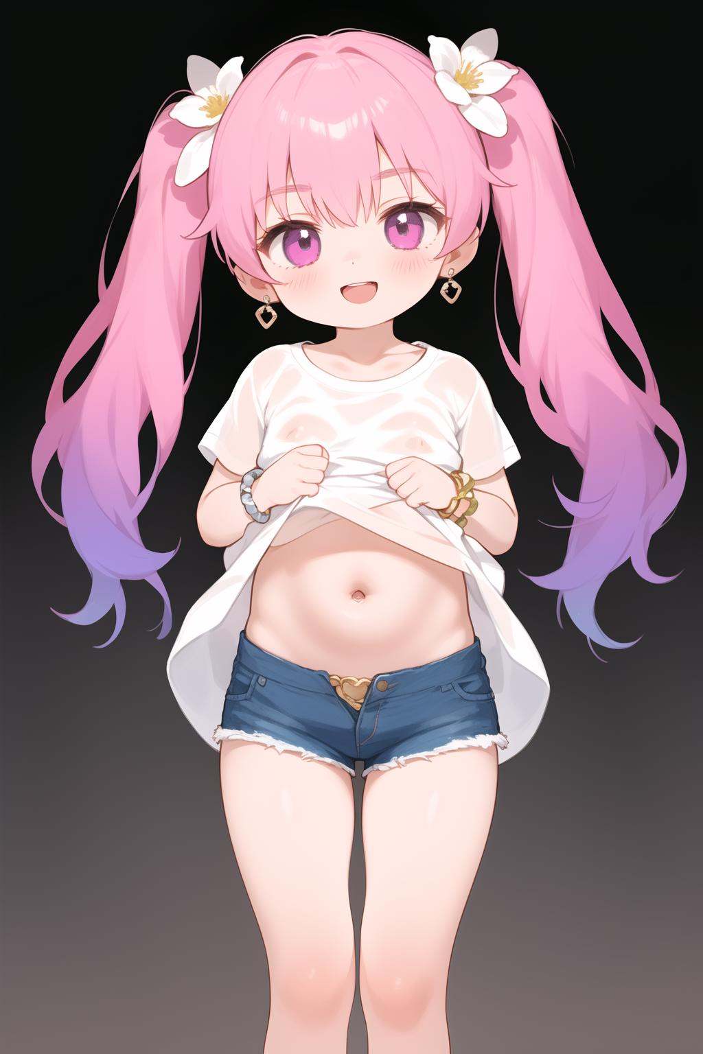 1girl,  clothes lift,  jewelry on Tensor.Art