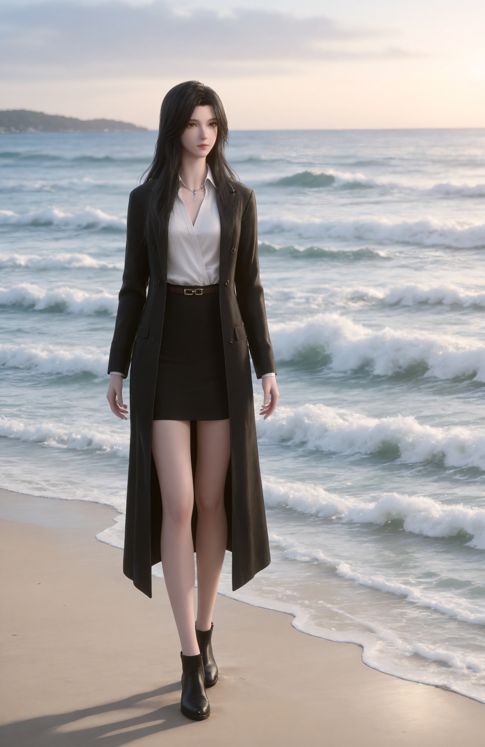 1girl,  long hair,  black hair by 天海TianHai on Tensor.Art