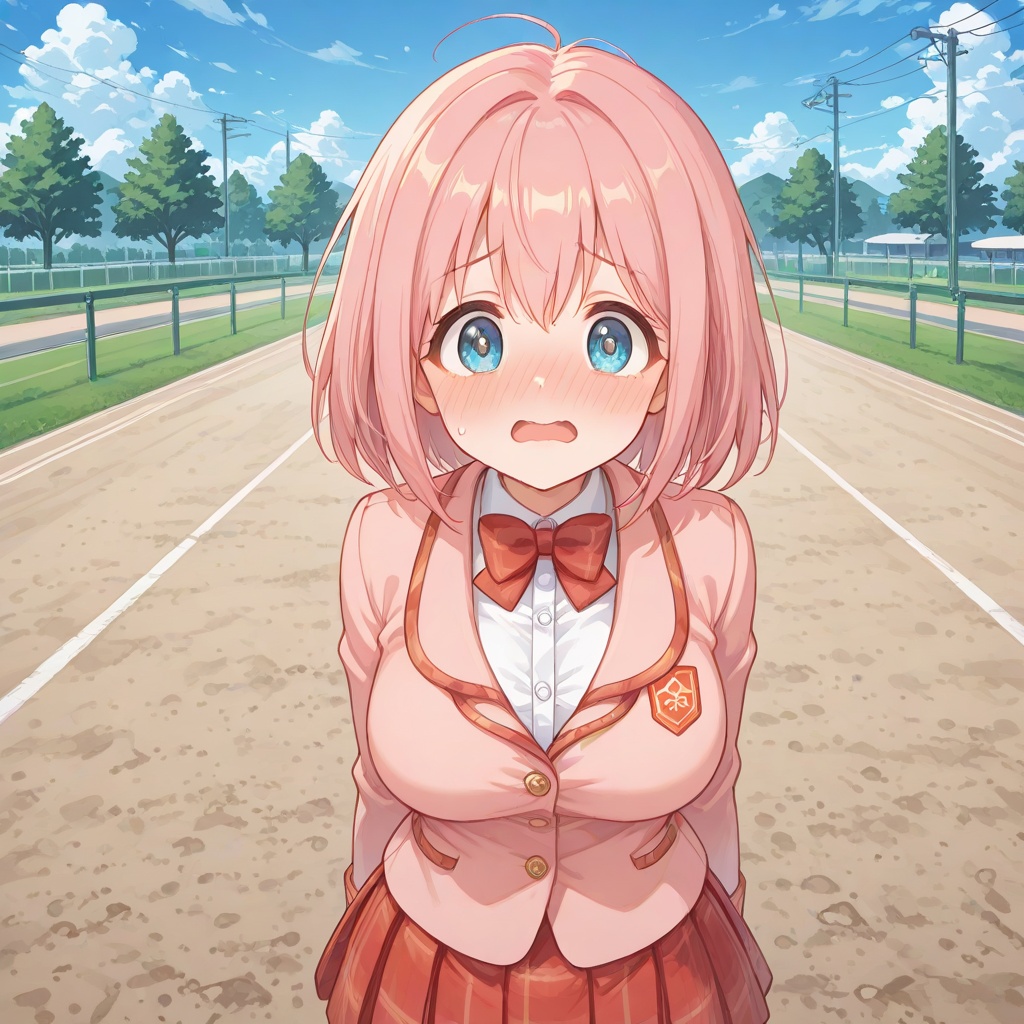 tsubakigaoka_uniform,  pink blazer,  collared shirt on Tensor.Art