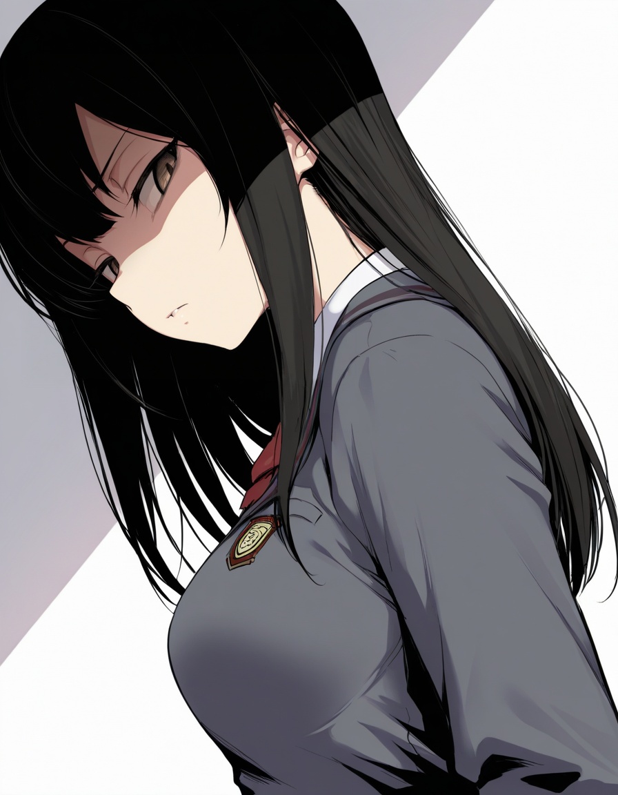 emptydisgust,  shaded face,  1girl on Tensor.Art
