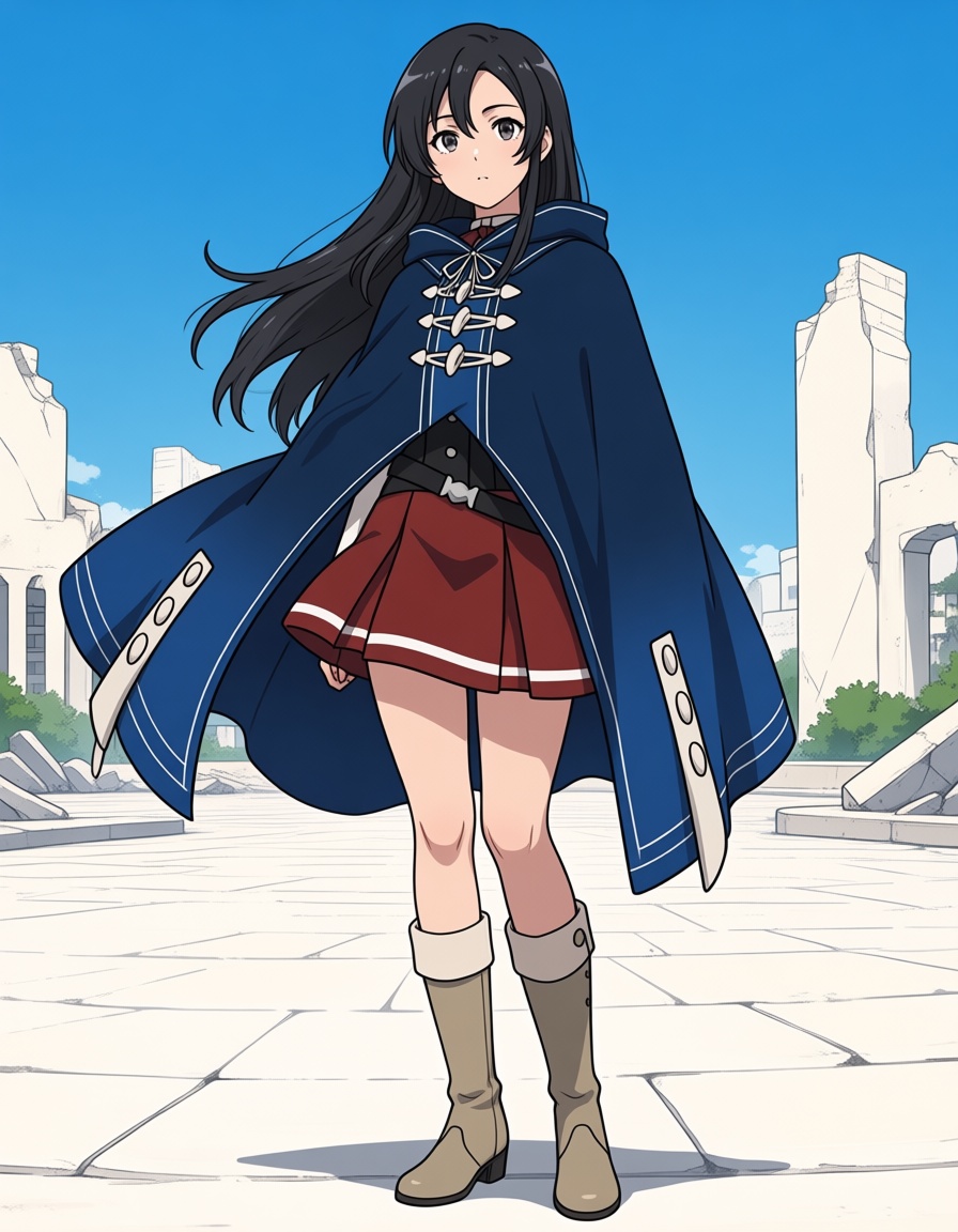 shizuka nanahoshi (mushoku tensei),  long hair,  black hair on Tensor.Art