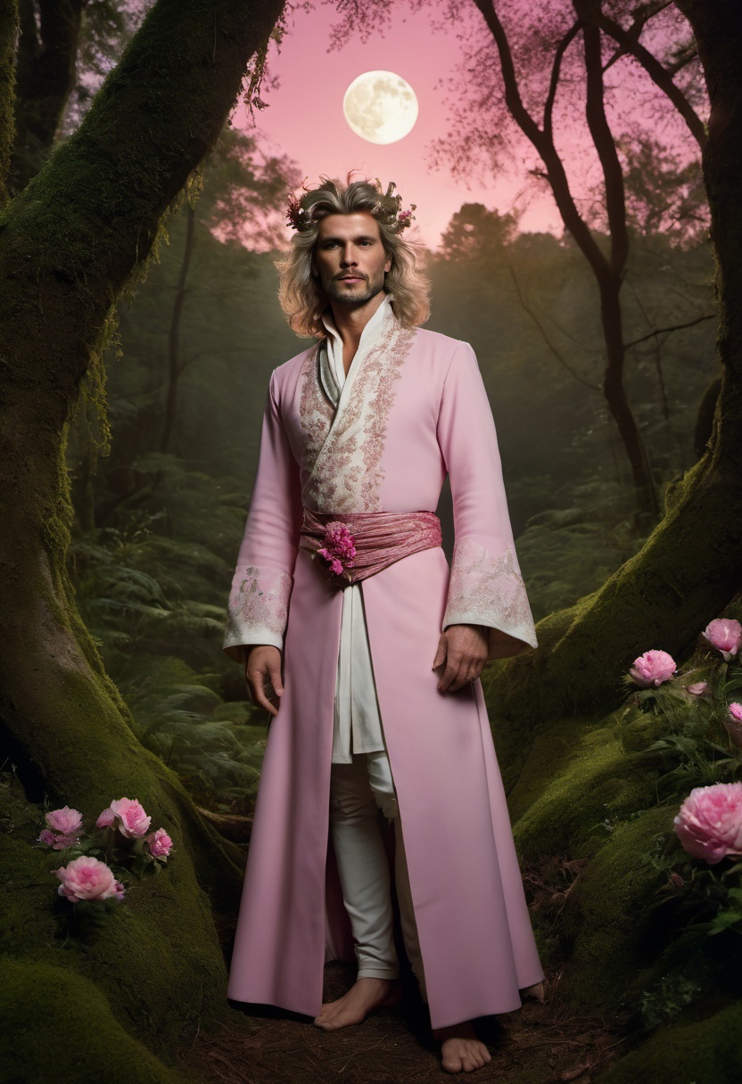 cinematic photo stylized by Tim Walker and Milton H. Greene,  photograph,  Ancient light-weight Feudal lord on Tensor.Art