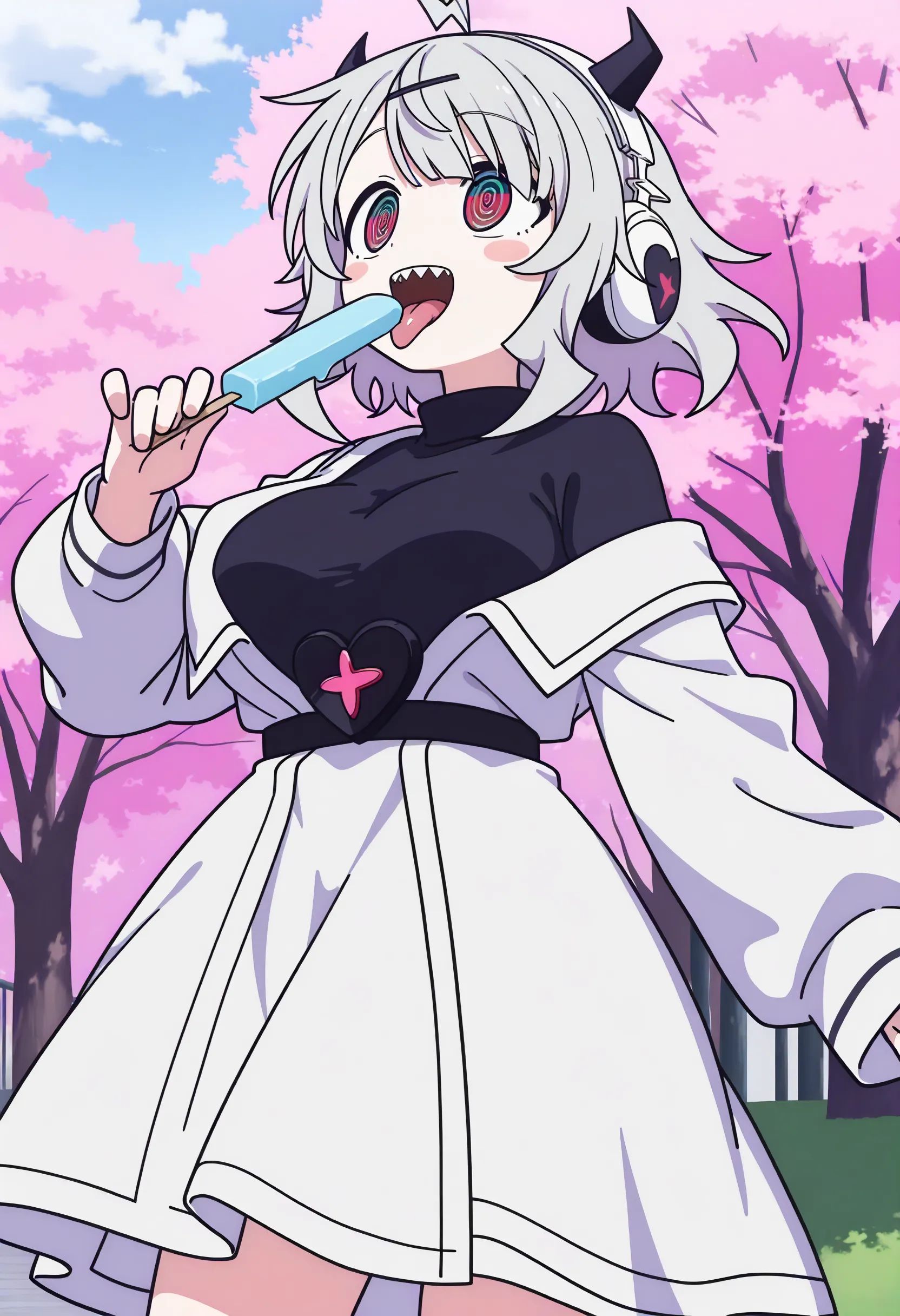 1girl,  q-chan \(yunyun denpa syndrome\),  medium hair on Tensor.Art