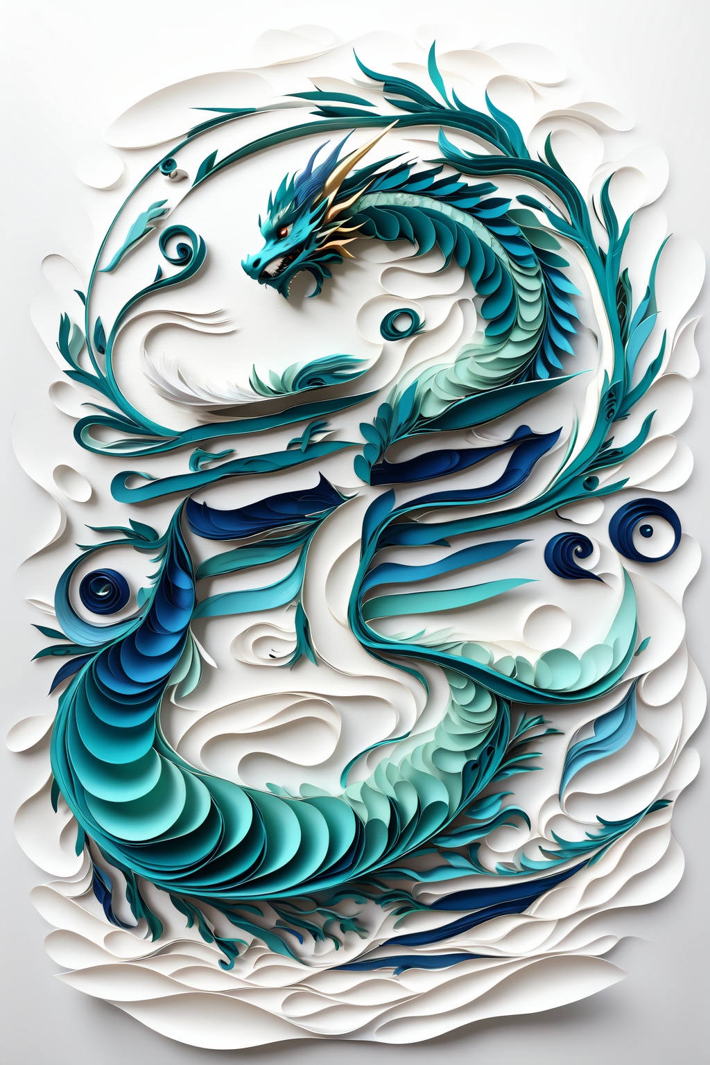 masterpiece,best quality,dreampaperpaper,art,<lora:dreampaper-000008:0.8>,<lora:ln:0.5>,dragon,