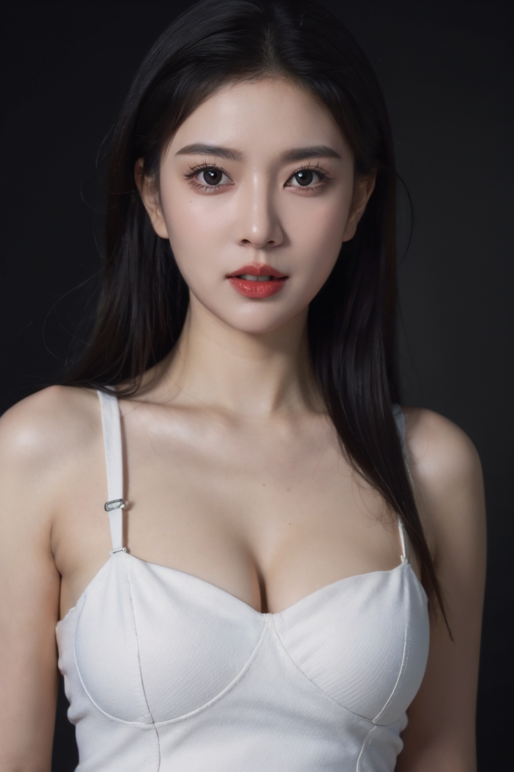 (mature female:1.1),close up,looking at viewer,solo,1 girl,medium breasts,curvy,shiny_skin,photorealistic,realistic,(master piece:1.4, best quality:1.4, fine fabric emphasis, intricate details, sharp focus, UHD, 8K, Ultra Detailed 8K CG, hyper realistic, super detailed,ultra realistic, extremely detailed CG unity 8k wallpaper, ultra high res, High quality texture, High quality shadow),(sexy, atractive),(dark photo:1.3),(dark tone low key film:1.2),(clear eyes:1.1),(wide-eyed:1.1),textured hair,textured skin,,,KK20240907005,<lora:LEOSAM's Instant photo 拍立得_Polaroid LoRA_InspX Borderless Version:0.3>,<lora:KK_20240907235430:0.4>