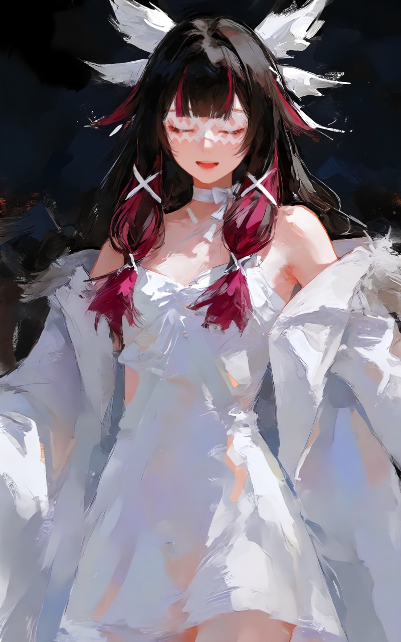 columbina \(genshin impact\),  eye mask,  1girl on Tensor.Art